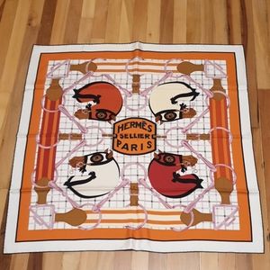 HERMÈS silk scarf "Tatersale"